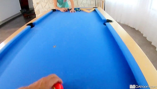 Poolside Passion ~ Mateo & James Bang Bent Over the Table - Gay Male POV