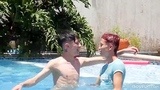 Poolside Passion ~ Jackson Perceo & Junior Jones Suck It Up