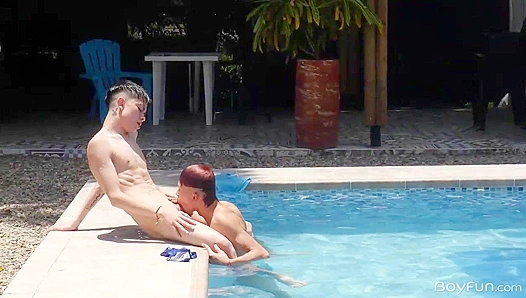 Poolside Passion ~ Jackson Perceo & Junior Jones Suck It Up