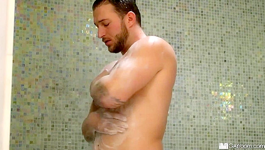 Jason Wolf and Nicholas Ryder ~ Steamy Locker Room Fuck - Shower Bait