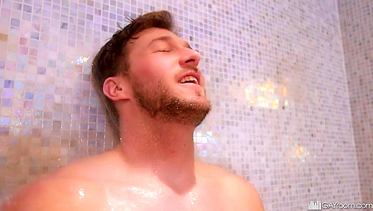 Jason Wolf and Nicholas Ryder ~ Steamy Locker Room Fuck - Shower Bait