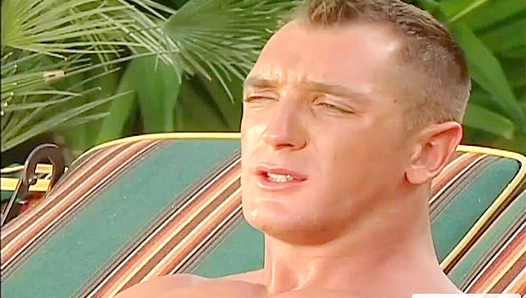 Hot Poolside Jerk ~ Francesco D'Macho Shows Off by the Swimming Pool