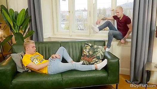 Jamie & Noah's Passionate Gay Encounter ~ Exploring New Ways to Cum Together