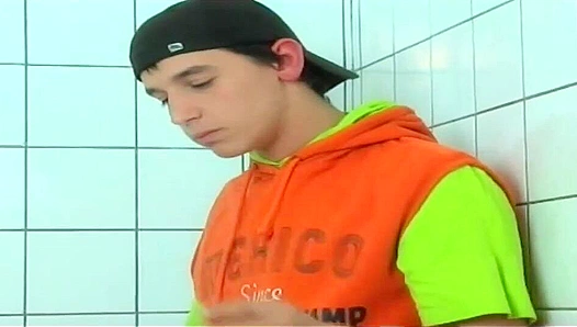 Ari Black Strokes His Hard Cock and Blows a Colossal Load