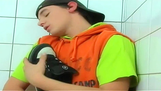 Ari Black Strokes His Hard Cock and Blows a Colossal Load