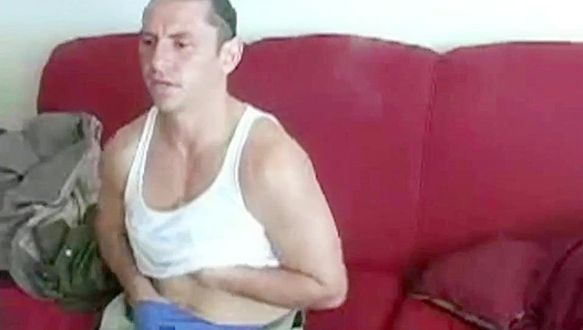 Muscle Man Max E Jerks Off Intensely - Hot Mature Action