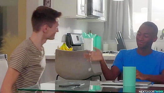 Kai Taylor Dicks Down Trevor Harris on the Floor - Neighbors Get Naughty