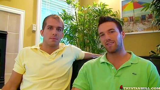 Hot Anal Action ~ Trystan Bull &BrandonLewis Ignite On The Set