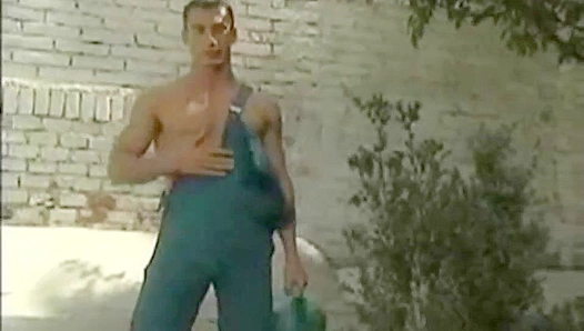 Hot Gardener Alexander Steel Plows the Perfect Lawn at Boyz Party