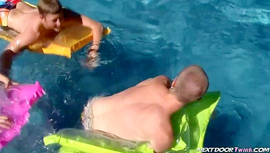 Poolside Pleasures ~ Ryan Andrews and His Next-Door Twink Dive In Deep