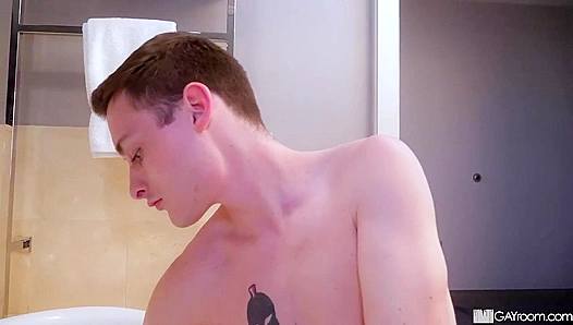 Shower Seduction ~ Josh Canon submits to hungry Dillon Diaz's massive cock