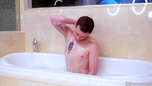 Shower Seduction ~ Josh Canon submits to hungry Dillon Diaz's massive cock