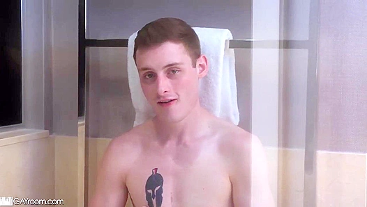 Shower Seduction ~ Josh Canon submits to hungry Dillon Diaz's massive cock