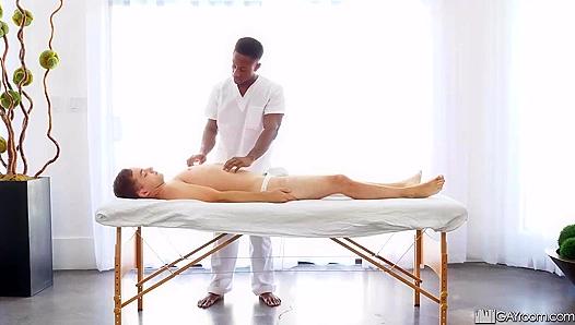 Interracial Desire ~ Marcus Rivers & Liam Cyber's Steamy Massage Seduction