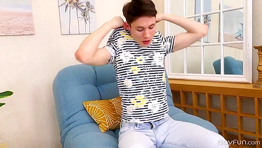 Eugene Colt Smirks While Masturbating Live for His Horny Fans