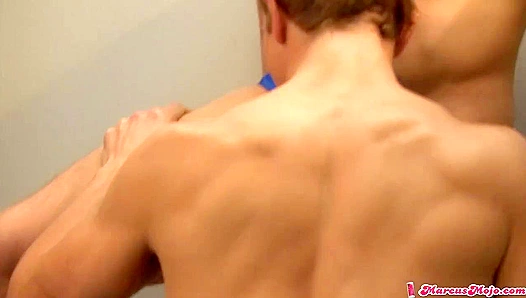 Marcus Mojo & Brad Star ~ Hard at Work Screwing On The Set