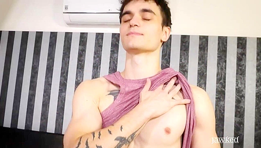 Hot Cutie Bert Kuna Spreads Wide and Jerks Off Sensually