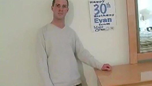 Evan Celebrates 30th Birthday with Solo Cock Tease