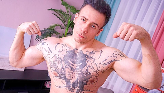 Lex Moore Cums Hard, Flaunting His Kinky Tattoos - Jawked
