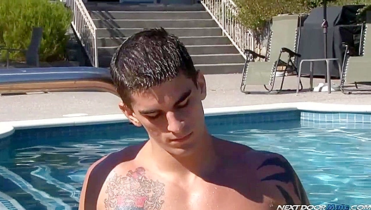 Tyler Torro Strokes Hard in the Pool ~ Nextdoor Temptation