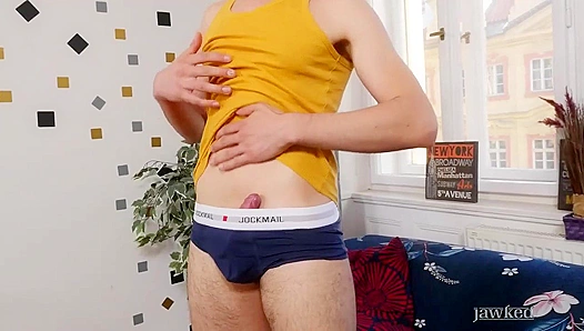 David Luiz Strokes His Uncut Super-Firm Cock