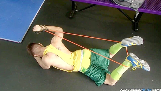 Calvin Koons Rides Dildos and Jerks Off Next Door