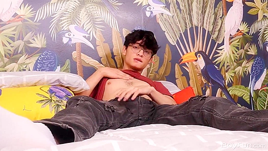 Luis Angel Strokes His Crazy Dick for Hot Boyfun