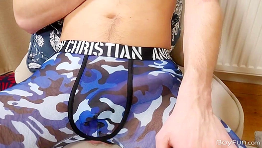 Liam Rose Strokes His Hard Boner on the Bed