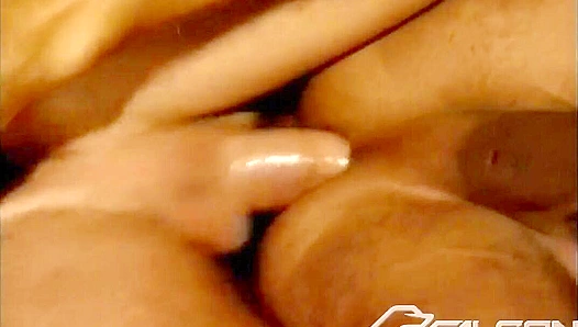 Enrico Bellagio, Peter Shadow, and Igor Caricote Triple Team on the Bed - Falcon Studios