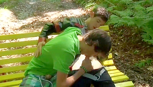 Mop-Haired Hottie Gets Outdoor Cumshot After Wild Fuck - Gay XXX