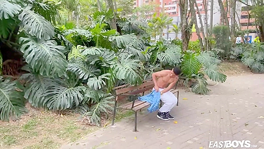 Marcus Brown Bites Pillow During Intense POV Handjob - Eastboys