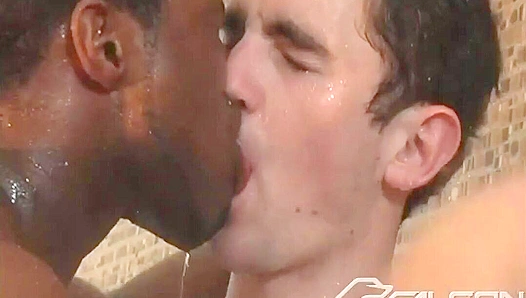 Erik Rhodes Gets Sandwiched by TJ Young and Damien Holt - Falcon Studios