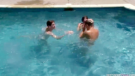 Nextdoor Twinks ~ Nick Reeves Cums with Elijah White & Cody Cachet