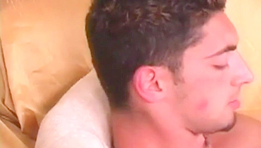 Suave Hottie Nicolay Cums Hard on the Couch - Extra Big Dicks!