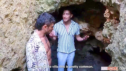 Alam Herrera Fucks Two Dudes Hard in the Woods - Latin Leche