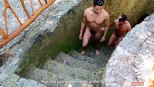 Alam Herrera Fucks Two Dudes Hard in the Woods - Latin Leche