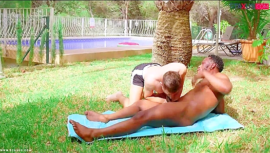 Cheer Brown & Jonny Montero ~ Intense Interracial Cock Battle - Gay XXX