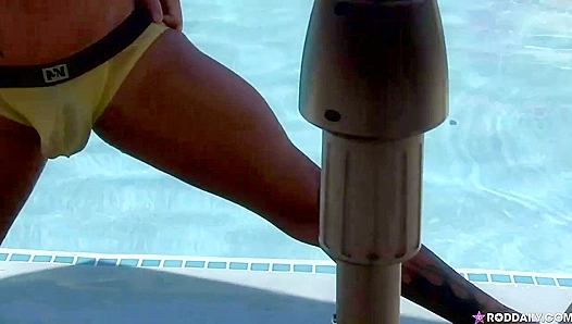 Rod Daily Shows Off His Dripping Wet Ass While Jacking Off Hardcore