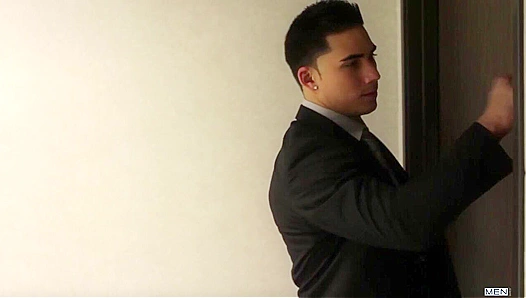 Slick Anal Bang ~ Dean Monroe & Topher Di Maggio Heat Up The Gay Office