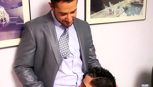 Slick Anal Bang ~ Dean Monroe & Topher Di Maggio Heat Up The Gay Office
