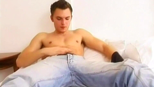 Ondrich Spreads Wide and Strokes His Shredded Cock - Boyz Party