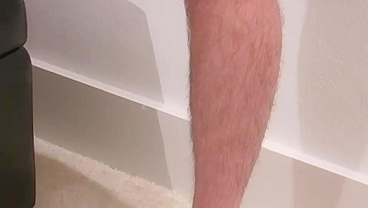 Barrett Long Strokes His Slim Body Over a Massive Bed