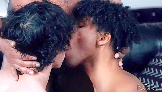 Dillon Diaz Feeds White Boy His Cock in steamy Threesome