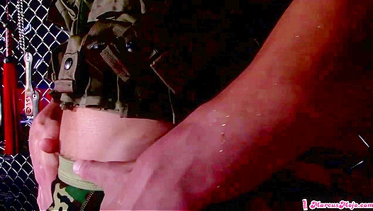 Marcus Mojo Flexes His Muscles While Stroking Like a Stud