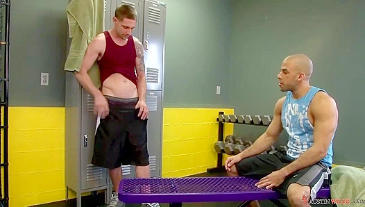 Austin Wilde Smirks as He Takes Jay Rising's Cock On The Set