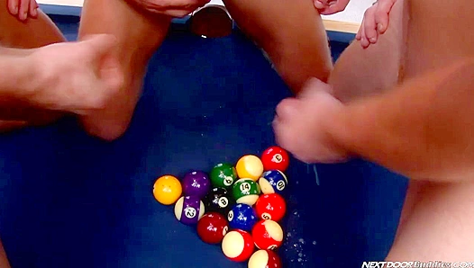 Triple Pool Table Fuck ~ James Huntsman, Connor Maguire, and Brody Wilder - Nextdoor studs