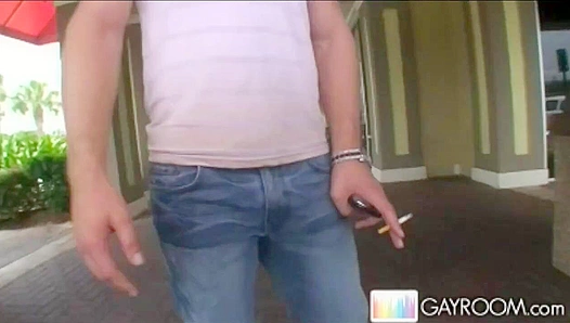 Stud Bobby Rail Strokes Himself Hard - XXX GAY