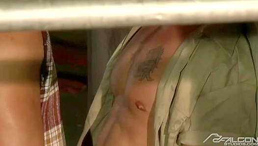 Sweaty Gym Sex ~ Andrew Justice & Brock Armstrong Go Hard