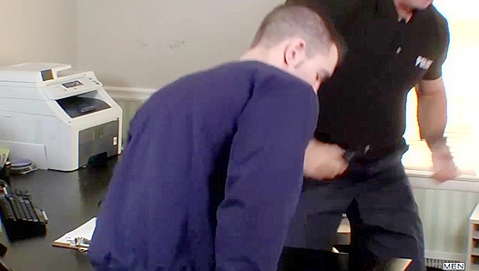 Kinky Cop Johnny Rapid Drills Robert Van Damme's Ass