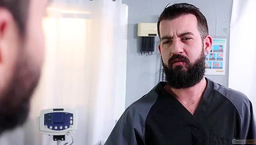 Dr. Adrian Rose Fucks Colton Scott on the Hospital Bed